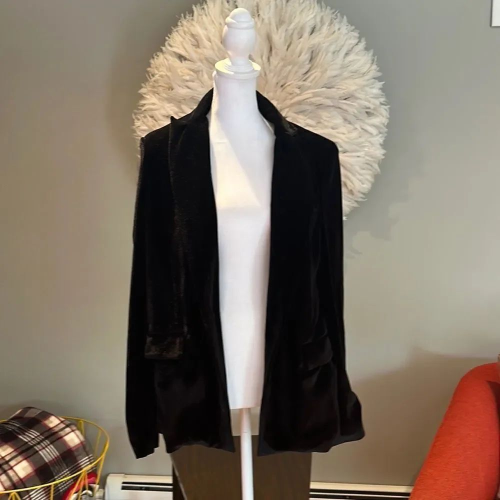 Central Park West velour blazer